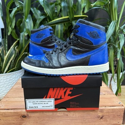 OG Air Jordan 1 1985 High Royal Blue Mens Size 9.5 Made In Korea