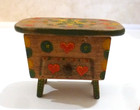 BARBARA DAVIS & MARY GRADY O'BRIEN DOLLHOUSE MINIATURE HAND PAINTED WOODEN STOOL — photo 6