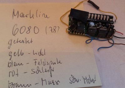  Märklin 6080 C 80 Decoder (17) aus Dampflok getestet in EVP