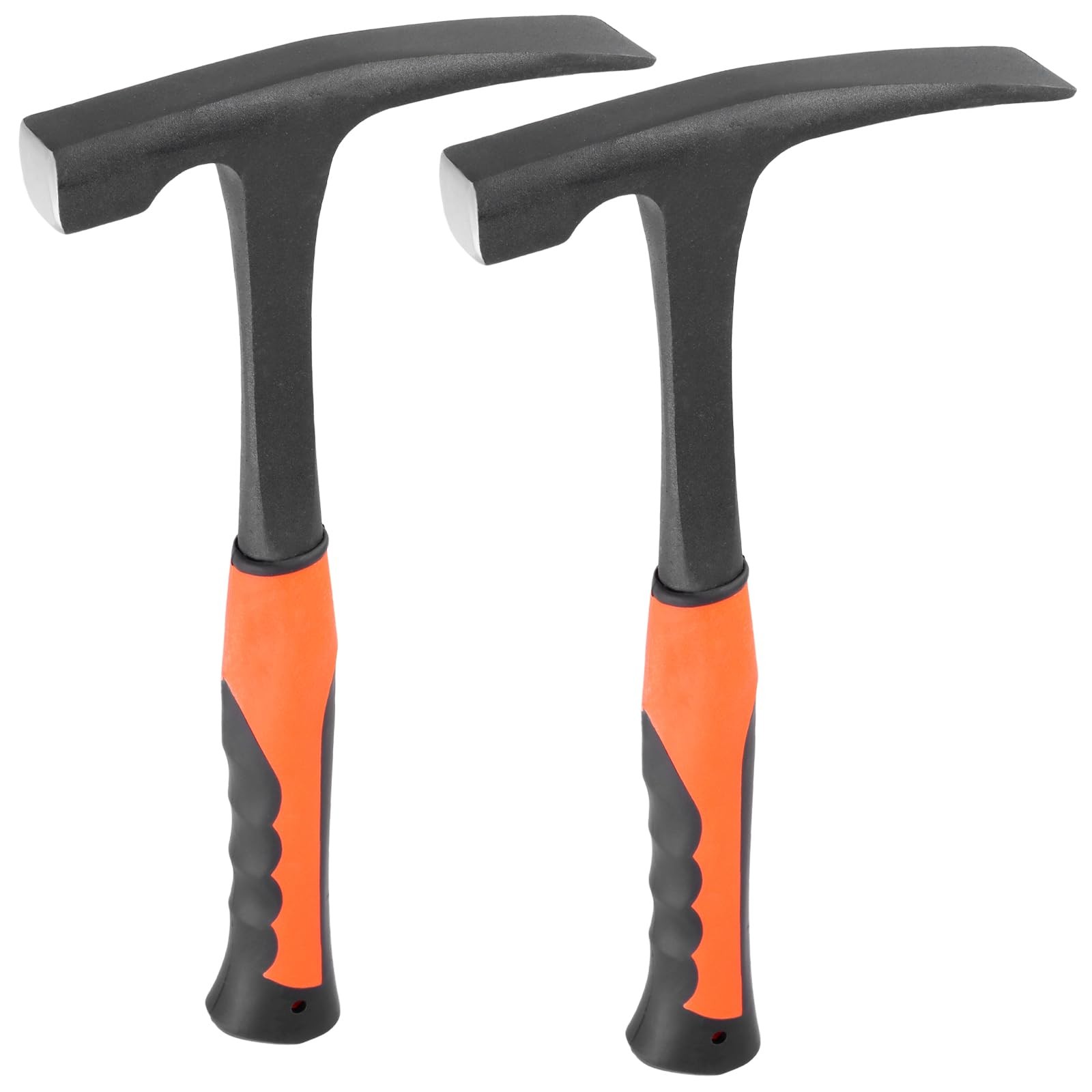 2-Pack 30 oz Forged Steel Masonry Brick Hammer with Shock Absorbing Grip