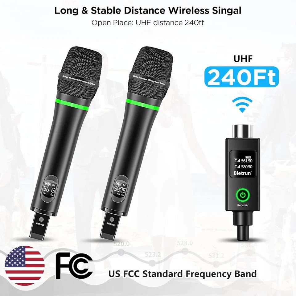 Rechargeable Dual Handheld Dynamic Microphones - Image 4 of 4