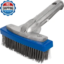 Heavy Duty 5In Swimming Pool Brush with Stainless Steel Bristle Wire