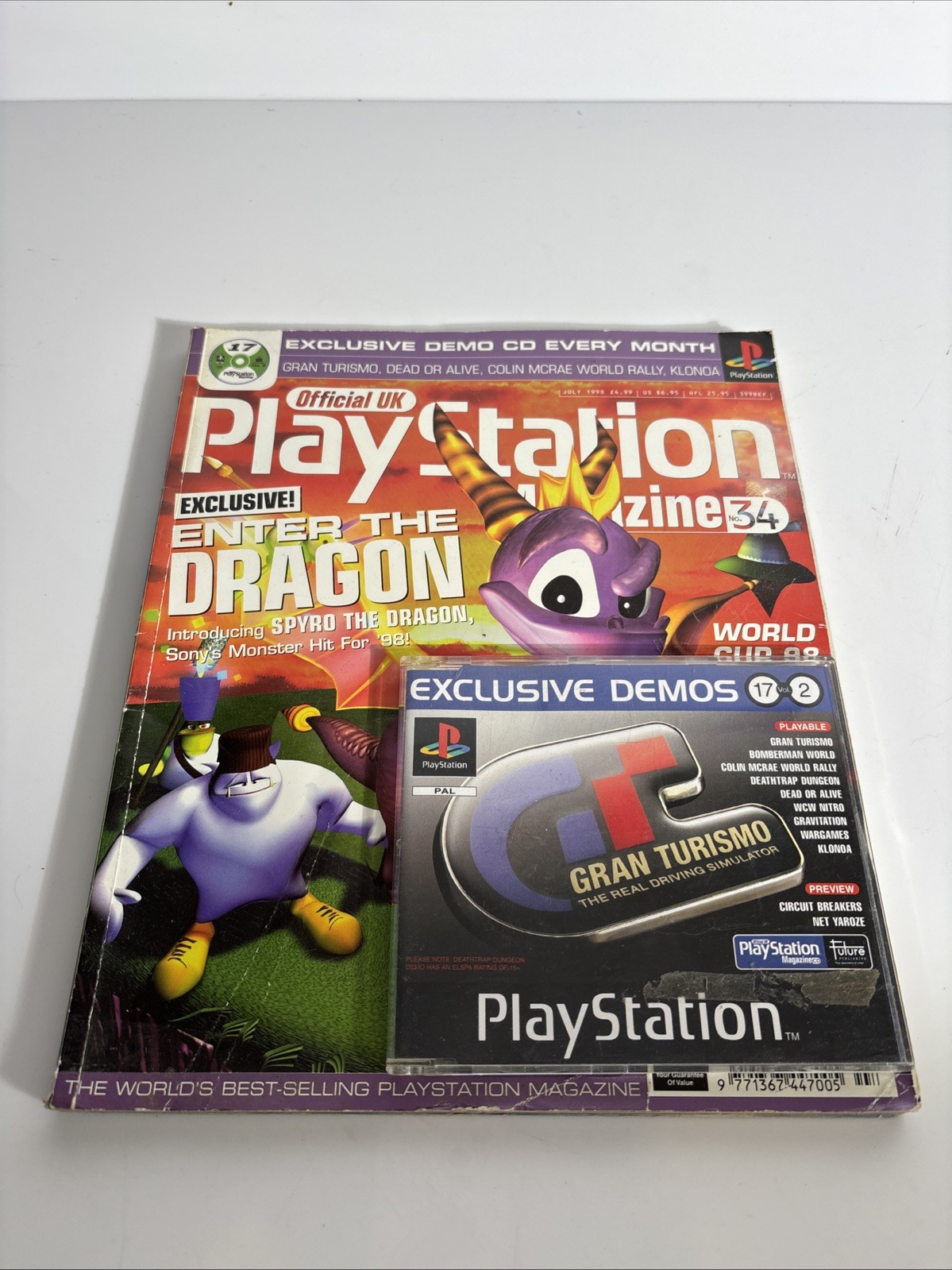 Official UK Playstation Magazine Issue 34 1998 July - With Demo Disc -