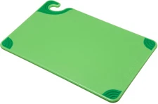 San Jamar Saf-T-Grip Plastic Cutting Board with Safety Hook, 12" x 18" x 0.5"...