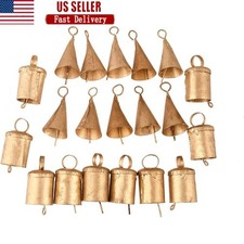 Rustic Golden Bells Set Decorative Hanging Bells Crafts Wreaths Pet Doors New