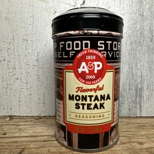 2009 A & P Spice Tin - Montana Steak -A & P Tea Co  Advertising UNOPENED