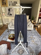 Todd Snyder Elasticated Pants Blue Tartan Pattern Size Medium Italian Fabric