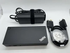 Lenovo ThinkPad USB-C Dock Station Gen 240AS w/ Adapter & Cables