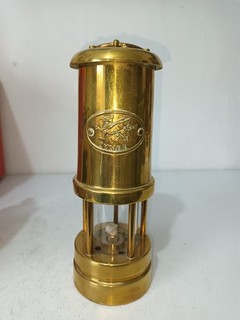 Vintage Brass Mayer Mill Mining Co 811882 Welsh Miners Lamp 9" High.
