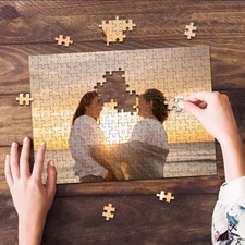 Custom Personalized 35 Piece Photo Jigsaw Puzzle HD Interlocking Cardboard