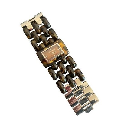 Michael Kors Tortoise Shell Resin Triple Link Chain Bracelet Watch MK-4152