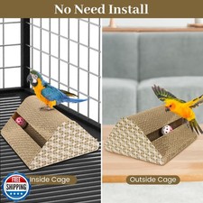OSWINMART Parrot Cardboard Toy with Jingle Ball
