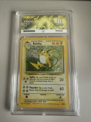 1999 Base Raichu Holo 14/102 Ace 8