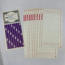 Knit Machine Punch Card SET  Double Jacquard Patterns Series 73 no 351 - 360