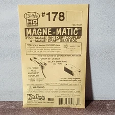 Kadee 178 Medium Centers Shank Mtl Whisker 158 Couplers 2 pr HO 178 Draft Gear