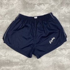 vintage 80s CHAMPION Gophers shorts Mens L gym track navy blue Made USA school