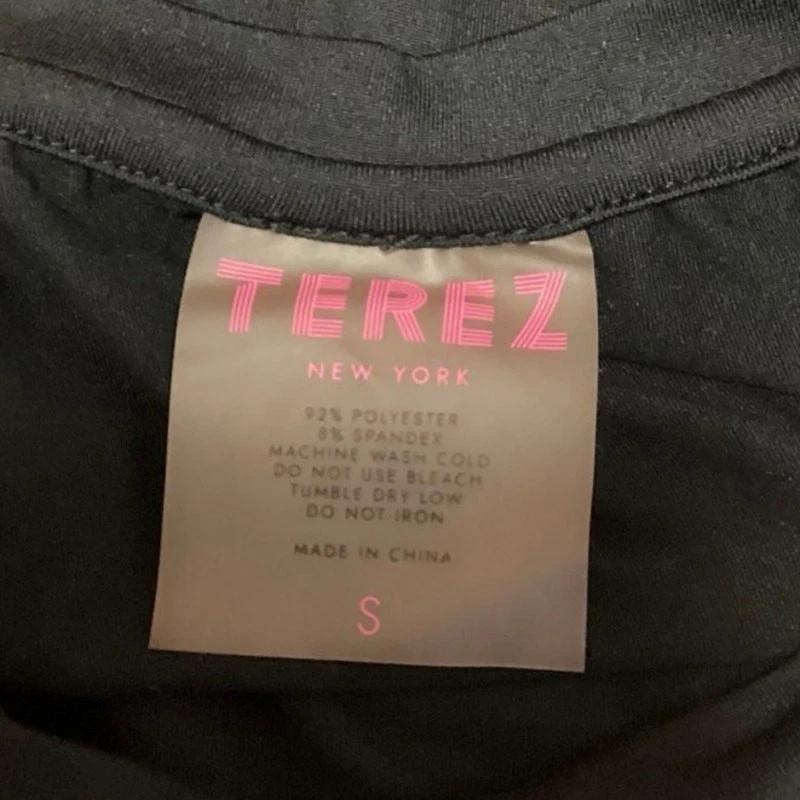 Terez Black Crewneck Activewear Fitness Gym Yoga Long Sleeve Pullover Top Size S - Image 3 of 3