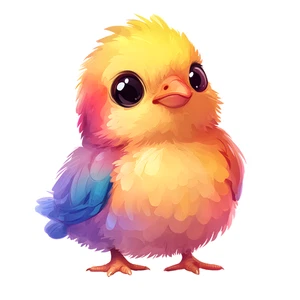 Cute Chick Chibi Colourful Animal Self Adhesive Sticker