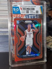THEO MALEDON RC 2020-21 PANINI PRIZM RED ROOKIE CARD SP /299 THUNDER PSA 9. rookie card picture