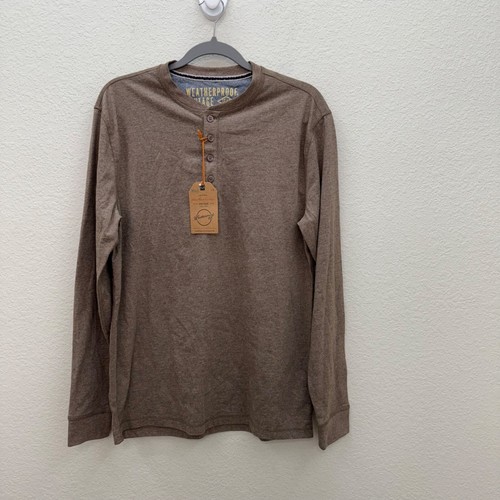 Weatherproof Vintage 1948 Henley Long Sleeve T Shirt Mens size Medium NEW