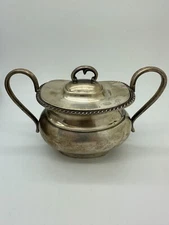 Edward Viners E.V Buckingshire England Sterling Silver Coffee Tea Sugar Pot Dish