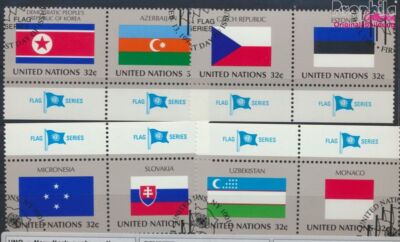 UNO-Briefmarkensatz New York 1998 – 8 Motive Flaggen & Landkarten Komplett Postfrisch