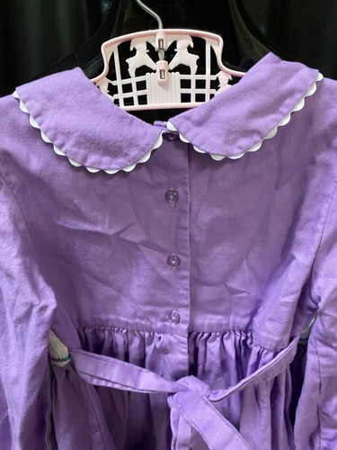 Marmellata Smocked Dress, 6x, Light Purple, Ice Skating, Holiday, Christmas - Picture 4 of 14
