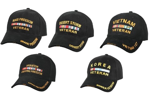 Rothco Deluxe Low Profile Military Veteran Hat Adjustable Black Cap - Be Proud! - Bild 1 von 15