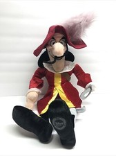 Captain Hook Plush Pirate Peter Pan Stuffed Toy Disney Store Original 20  Long