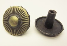  6 pcs Cabinet Drawer Pulls Worn Oil Rubbed Bronze Look Vintage Style Round