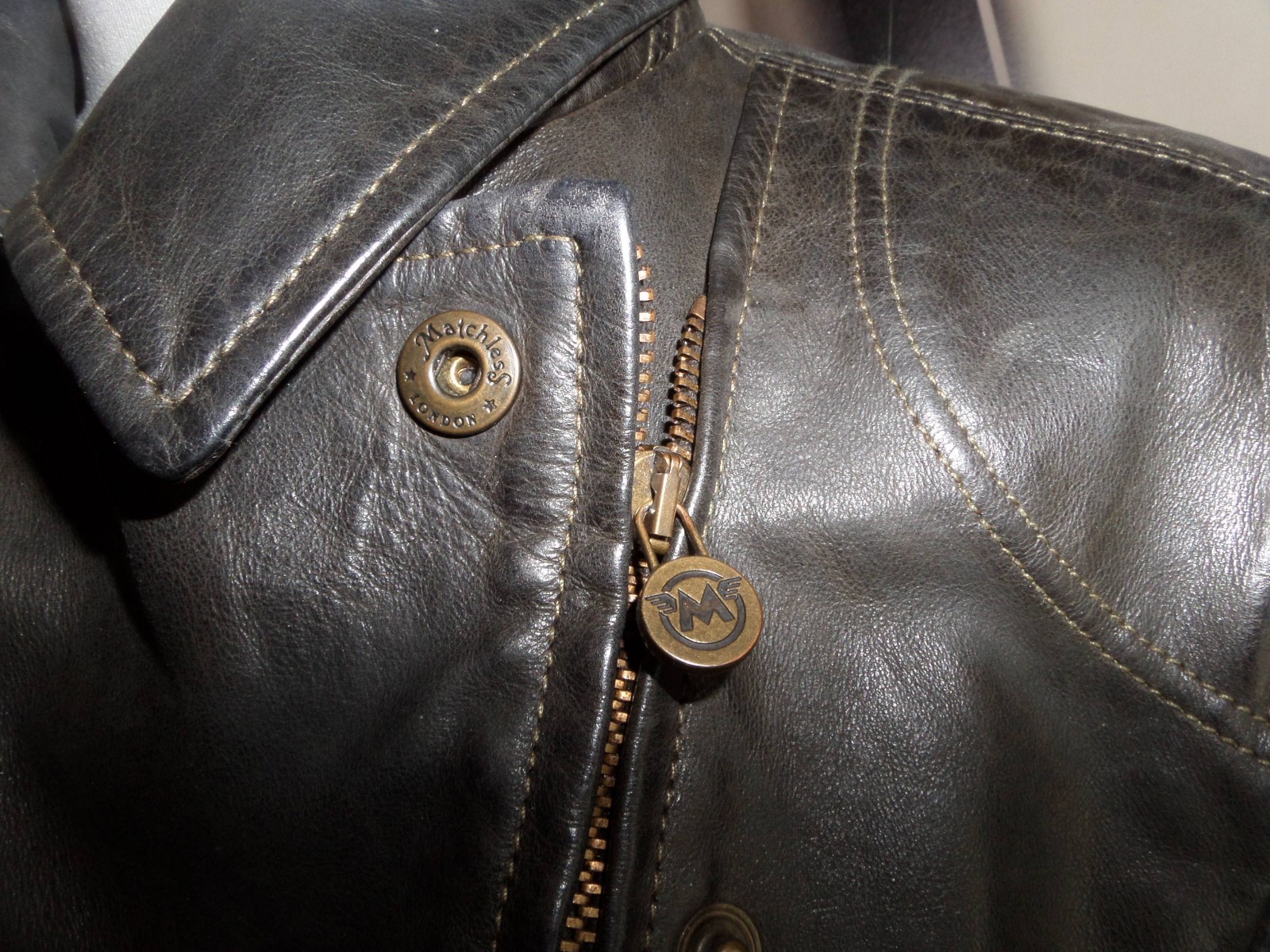 MATCHLESS SOHO Leather FITTED BIKER JACKET MADE IN ITALY SIZE 10 vinted ' image 7