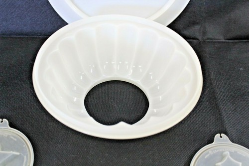 Vintage Tupperware #616-4 Jel-N-Serve w/4 Molds, 8 inch dia, 6 pc set - Picture 5 of 10