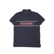 Tommy Hilfiger Men's Short-Sleeve Regular-Fit Logo Polo Navy Size S 4983
