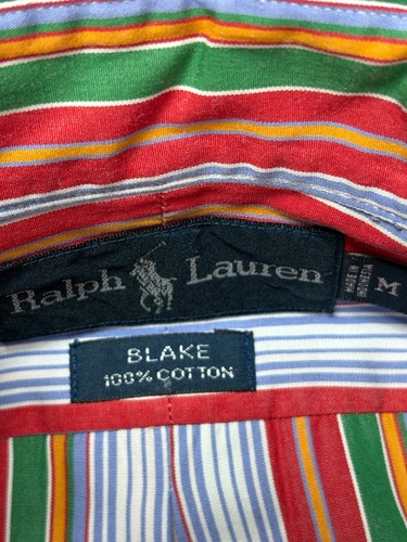 Polo Ralph Lauren Blake Men's Medium Long Sleeve Button Down Shirt Striped - Picture 5 of 6