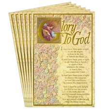 LOT OF 6 DAYSPRING RELIGIOUS CHRISTMAS Cards Envelopes, Glory to God Angel