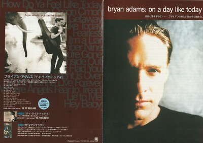 Bryan Adams - on a day like today  : Japan Promo Flyer / leaflet : very rare