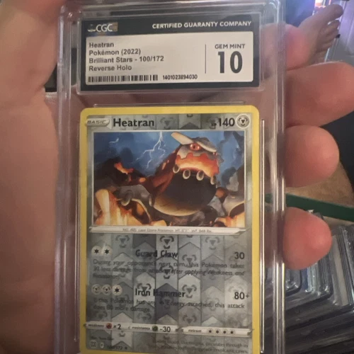 CGC MINT 10 Heatran Brilliant Stars Reverse Holo Pokemon 2022
