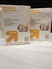 2 Up  Up Disposable Bottle Liners BPA Free 50 Liners Each 4 oz New Sealed Lot