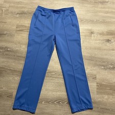 Vtg 70s 80s Adidas ATP Pleated Sweatpants Track Blue LG Pants