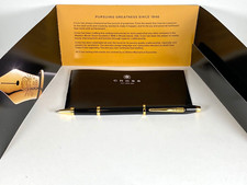 CROSS CENTURY II BLACK ROLLERBALL PEN W/ 23k GOLD PLATED TRIM 414-1 CROSS 170
