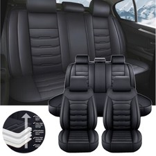 For Honda Cr-v Leather Front Rear Car Seat Covers 5-seats Protectors Full Set