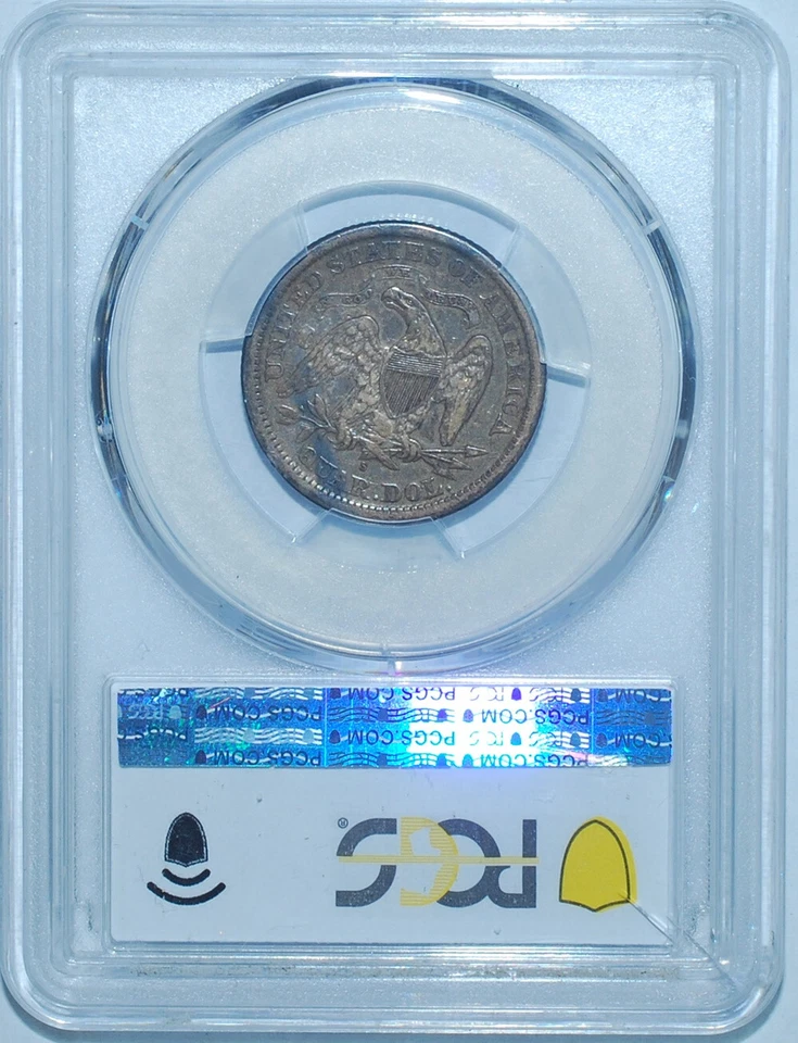 1868 S PCGS VF25 Seated Liberty Quarter - Image 3 of 3