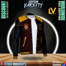Varsity Letterman Jacket Personalizable for Men Women and Kids Football Baseball