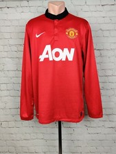 Football shirt soccer FC Manchester United Home 2013/2014 Nike jersey L/S Red L