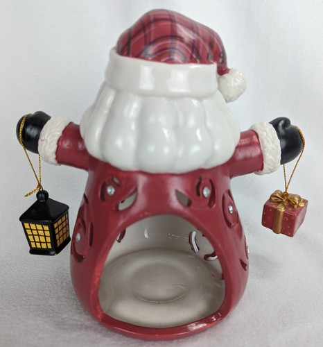 Santa Candle Holder Ceramic Christmas Decor By American Greetings - Picture 6 of 12