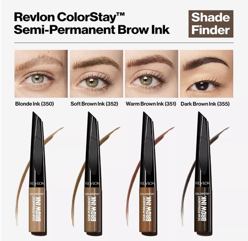 Revlon ColorStay Semi-Permanent Brow Ink - #350 Blonde Ink Eyebrow Makeup - Picture 11 of 11