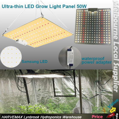 Hydroponic 50W LED Panel Grow Light Sun Spectrum Indoor Plant Veg ...