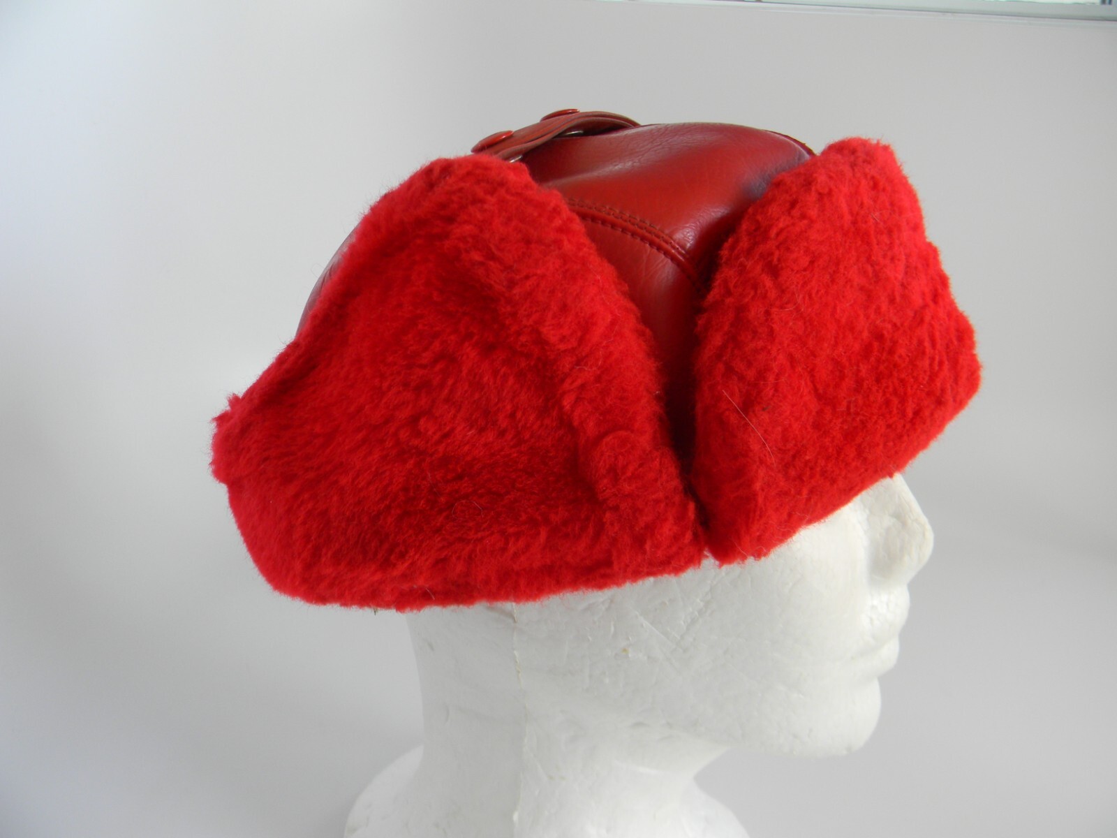 Vintage Mens Genuine Trooper Dacron Red Hat Size … - image 6