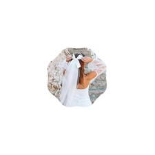LUXCASTLE White Hair Bow Bridal Veil - Short Wedding Veil With Bow for Women,...