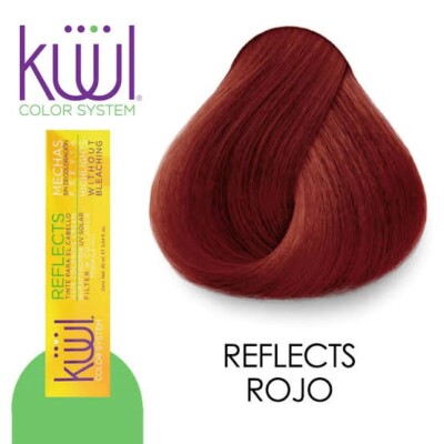 Kuul Color Reflects ROJO RED Vermelho 3.04 oz Developer Included